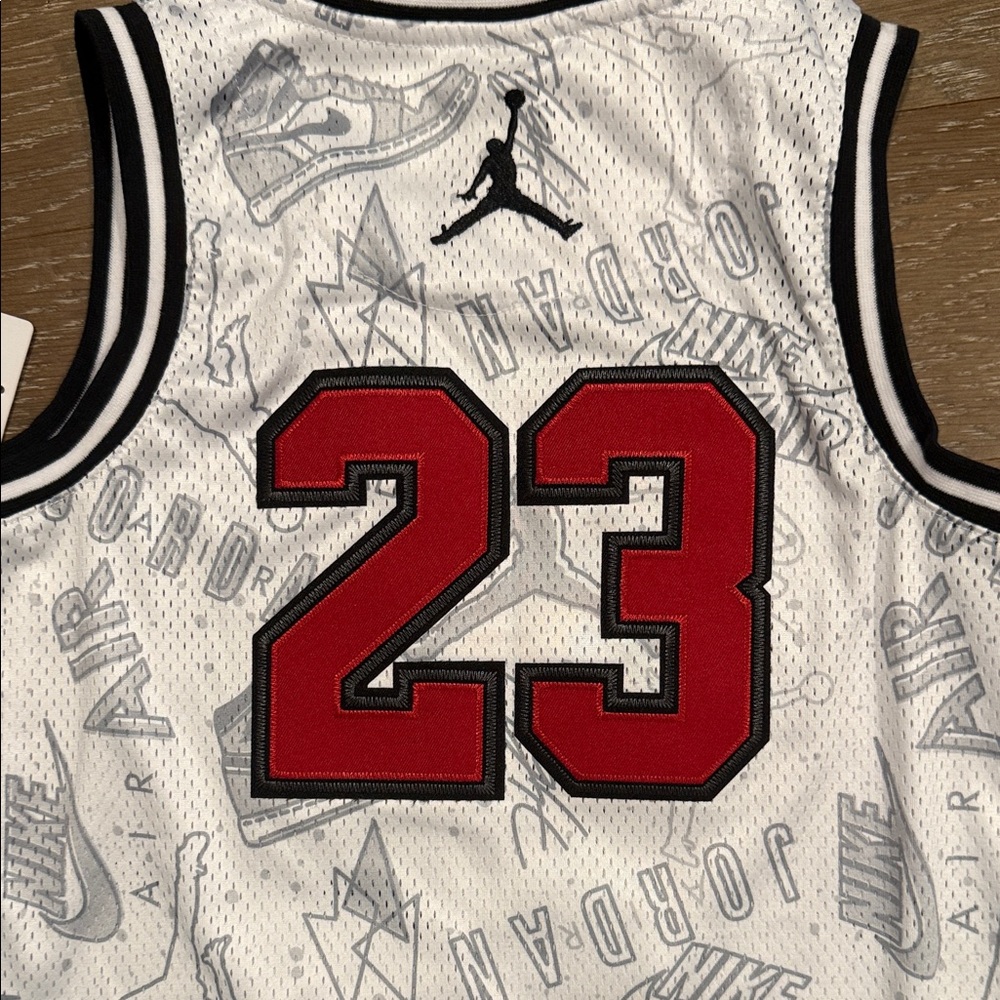 Jordan Kids Tank Top - White and Red - Picture 3 of 6